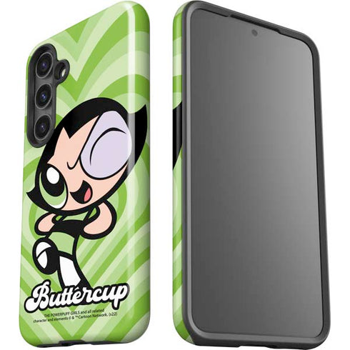 Cartoon Network Powerpuff Girls Buttercup Green Hearts Galaxy S25 Plus Impact Case