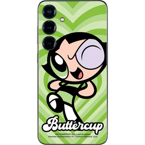 Cartoon Network Powerpuff Girls Buttercup Green Hearts Galaxy S24 Plus Skin