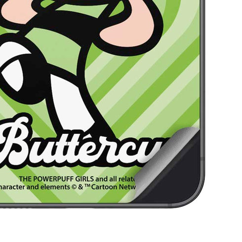 Cartoon Network Powerpuff Girls Buttercup Green Hearts Galaxy S25 Plus Skin