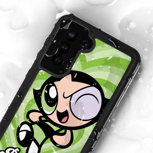 Cartoon Network Powerpuff Girls Buttercup Green Hearts Galaxy S24 Plus Waterproof Case