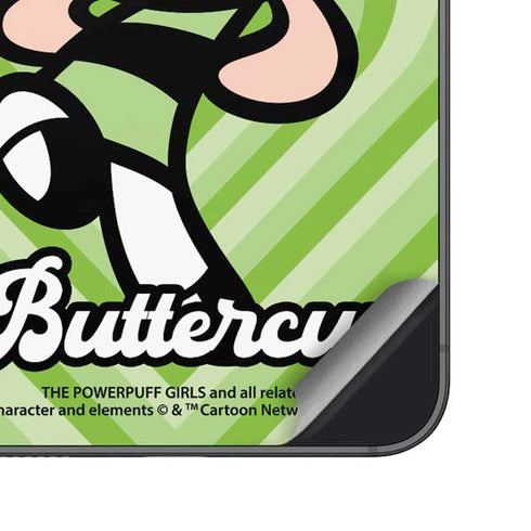 Cartoon Network Powerpuff Girls Buttercup Green Hearts Galaxy S25 Skin