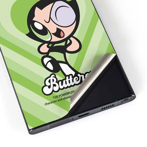 Cartoon Network Powerpuff Girls Buttercup Green Hearts Galaxy S25 Ultra Skin