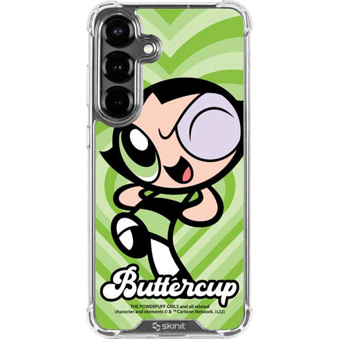 Cartoon Network Powerpuff Girls Buttercup Green Hearts Galaxy S26 Clear Case