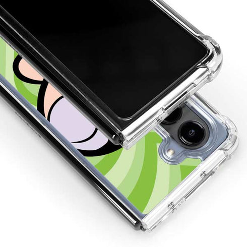Cartoon Network Powerpuff Girls Buttercup Green Hearts Galaxy Z Fold5 5G Clear Case