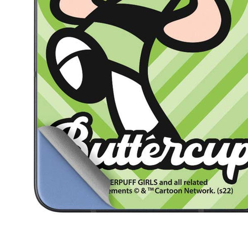 Cartoon Network Powerpuff Girls Buttercup Green Hearts Galaxy Z Fold5 5G Skin