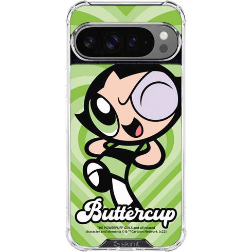 Cartoon Network Powerpuff Girls Buttercup Green Hearts Google Pixel 10 Pro XL Clear Case