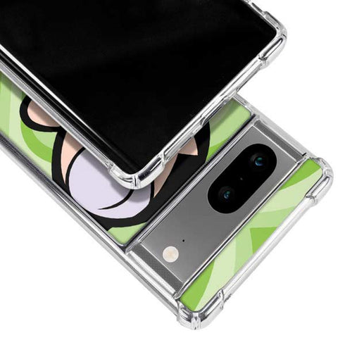 Cartoon Network Powerpuff Girls Buttercup Green Hearts Google Pixel 8a Clear Case