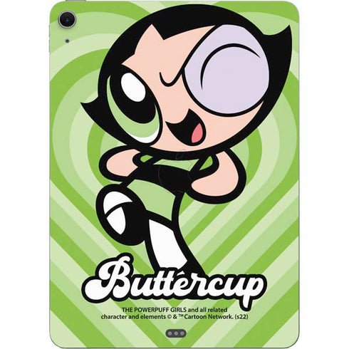 Cartoon Network Powerpuff Girls Buttercup Green Hearts Apple iPad Air Skin