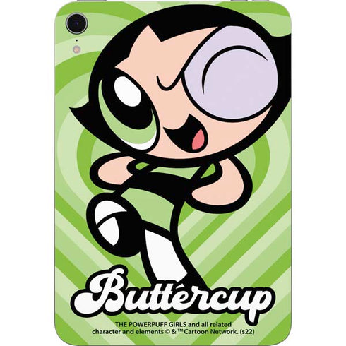 Cartoon Network Powerpuff Girls Buttercup Green Hearts Apple iPad Mini Skin