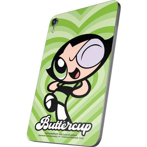 Cartoon Network Powerpuff Girls Buttercup Green Hearts Apple iPad Mini Skin