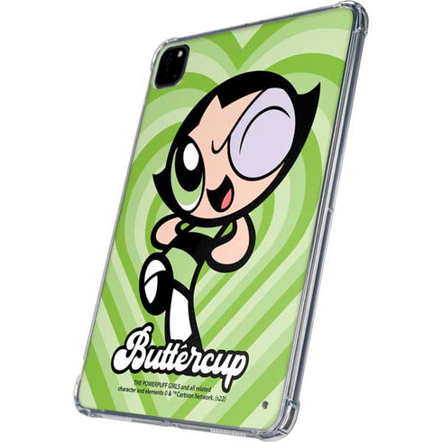 Cartoon Network Powerpuff Girls Buttercup Green Hearts iPad Pro 11in (2024) Clear Case