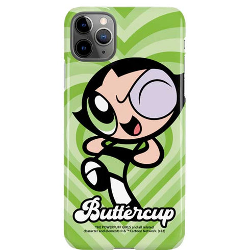 Cartoon Network Powerpuff Girls Buttercup Green Hearts iPhone Cases