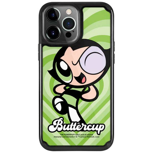 Cartoon Network Powerpuff Girls Buttercup Green Hearts iPhone Cases