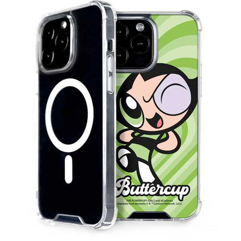 Cartoon Network Powerpuff Girls Buttercup Green Hearts iPhone Cases