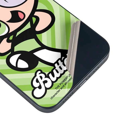 Cartoon Network Powerpuff Girls Buttercup Green Hearts iPhone Skins