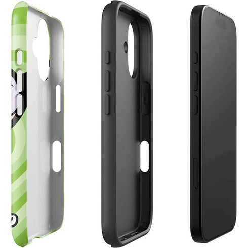 Cartoon Network Powerpuff Girls Buttercup Green Hearts iPhone 16 Plus Impact Case