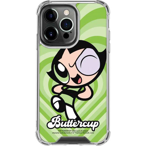 Cartoon Network Powerpuff Girls Buttercup Green Hearts iPhone 16 Pro Clear Case