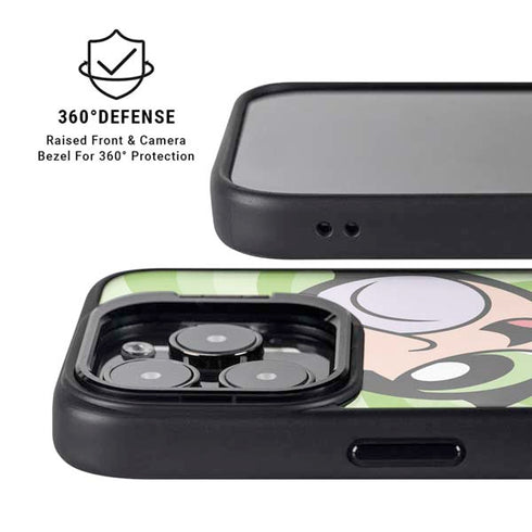 Cartoon Network Powerpuff Girls Buttercup Green Hearts iPhone 16 Pro Kickstand Case