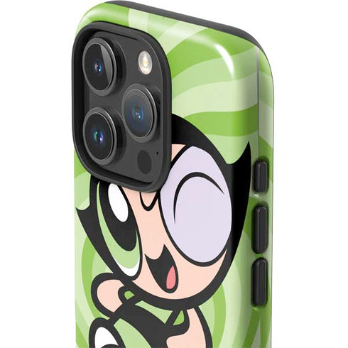 Cartoon Network Powerpuff Girls Buttercup Green Hearts iPhone 16 Pro Max Impact Case