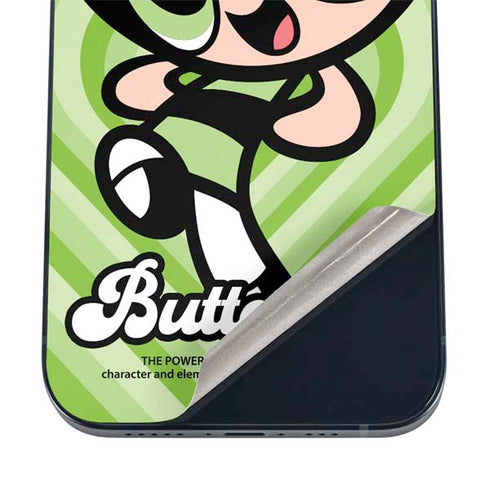 Cartoon Network Powerpuff Girls Buttercup Green Hearts iPhone 16 Skin