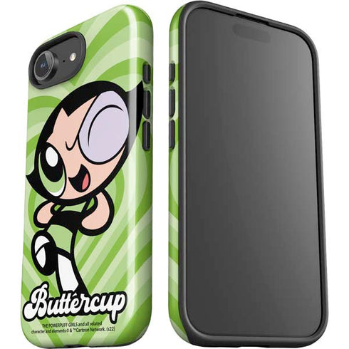 Cartoon Network Powerpuff Girls Buttercup Green Hearts iPhone 16e Impact Case