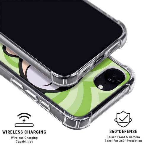 Cartoon Network Powerpuff Girls Buttercup Green Hearts iPhone 16e MagSafe Case
