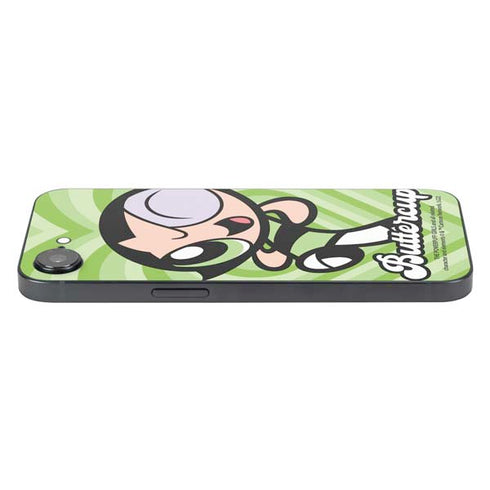 Cartoon Network Powerpuff Girls Buttercup Green Hearts iPhone 16e Skin