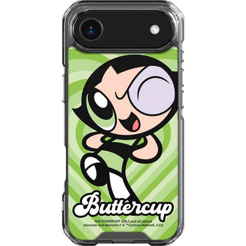 Cartoon Network Powerpuff Girls Buttercup Green Hearts iPhone 17 Air Clear Case