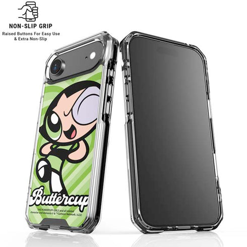 Cartoon Network Powerpuff Girls Buttercup Green Hearts iPhone 17 Air Clear Case