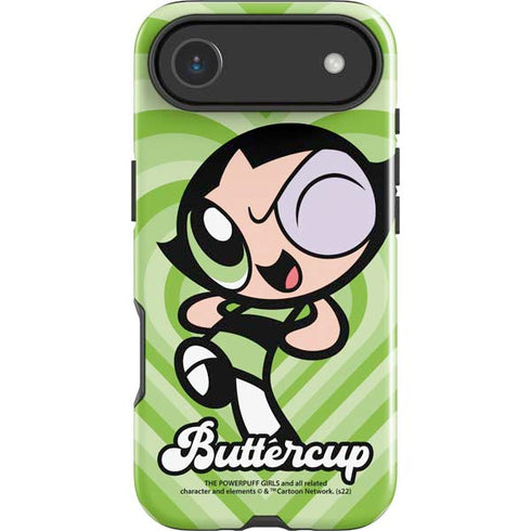 Cartoon Network Powerpuff Girls Buttercup Green Hearts iPhone 17 Air Impact Case