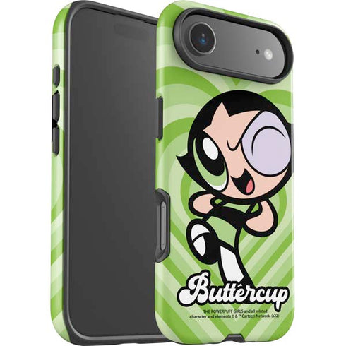 Cartoon Network Powerpuff Girls Buttercup Green Hearts iPhone 17 Air Impact Case