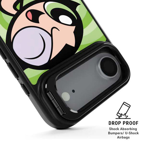 Cartoon Network Powerpuff Girls Buttercup Green Hearts iPhone 17 Air Kickstand Case