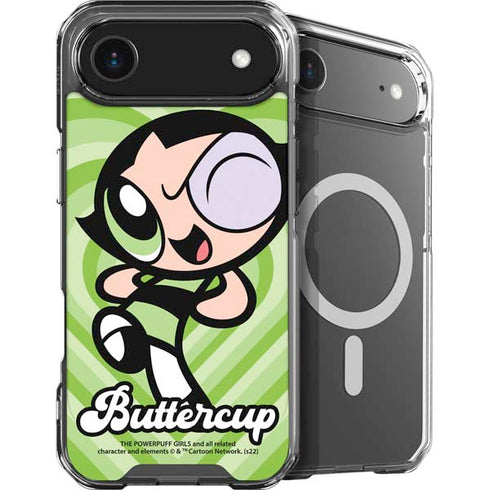 Cartoon Network Powerpuff Girls Buttercup Green Hearts iPhone 17 Air MagSafe Case
