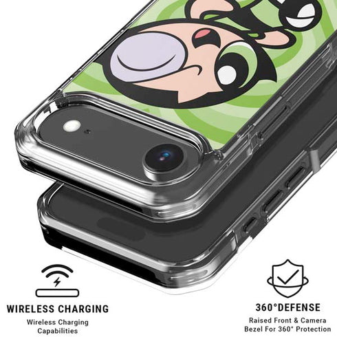 Cartoon Network Powerpuff Girls Buttercup Green Hearts iPhone 17 Air MagSafe Case
