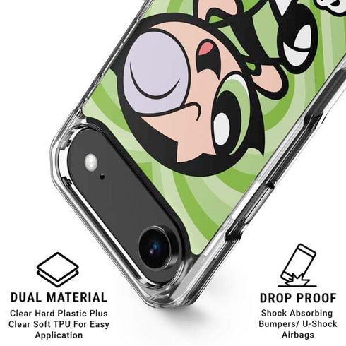 Cartoon Network Powerpuff Girls Buttercup Green Hearts iPhone 17 Air MagSafe Case