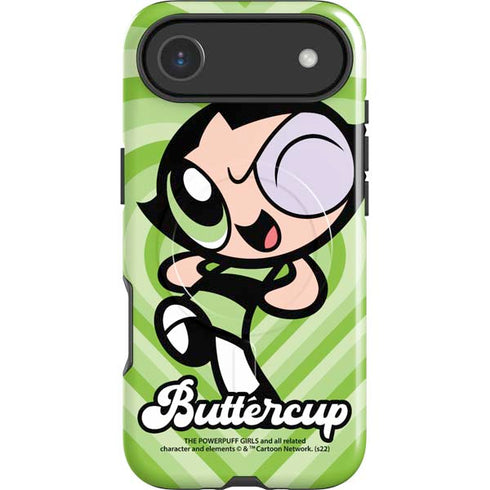 Cartoon Network Powerpuff Girls Buttercup Green Hearts iPhone 17 Air Magsafe Impact Case