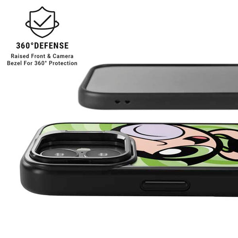 Cartoon Network Powerpuff Girls Buttercup Green Hearts iPhone 17 Kickstand Case