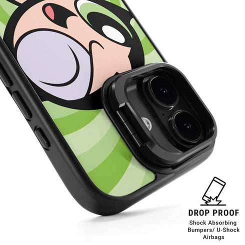 Cartoon Network Powerpuff Girls Buttercup Green Hearts iPhone 17 Kickstand Case