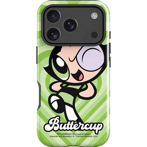 Cartoon Network Powerpuff Girls Buttercup Green Hearts iPhone 17 Pro Impact Case