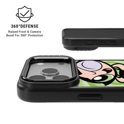 Cartoon Network Powerpuff Girls Buttercup Green Hearts iPhone 17 Pro Kickstand Case