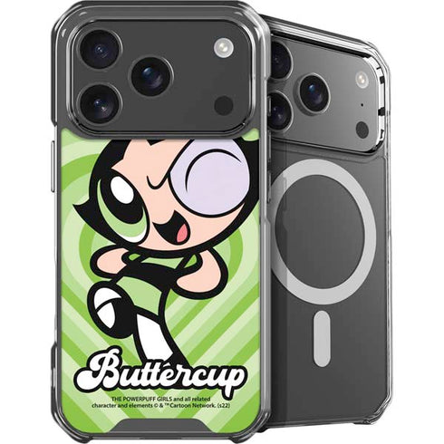 Cartoon Network Powerpuff Girls Buttercup Green Hearts iPhone 17 Pro MagSafe Case