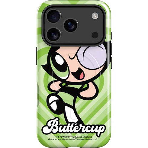 Cartoon Network Powerpuff Girls Buttercup Green Hearts iPhone 17 Pro Magsafe Impact Case