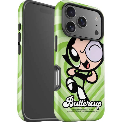 Cartoon Network Powerpuff Girls Buttercup Green Hearts iPhone 17 Pro Max Impact Case