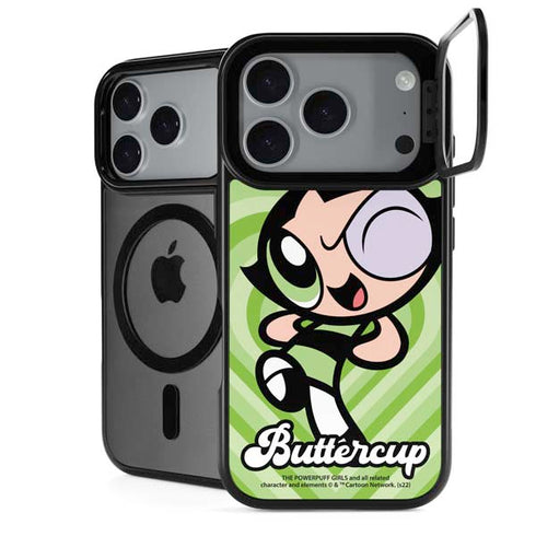 Cartoon Network Powerpuff Girls Buttercup Green Hearts iPhone 17 Pro Max Kickstand Case