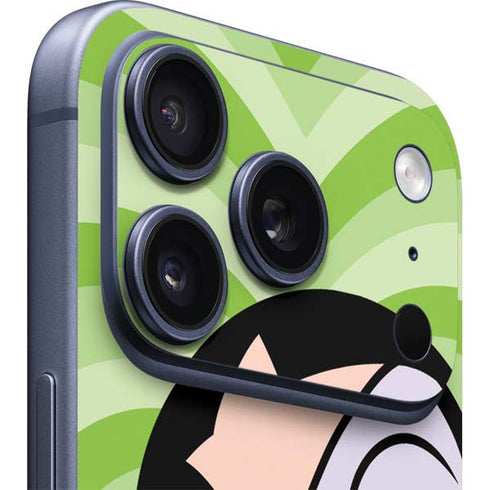 Cartoon Network Powerpuff Girls Buttercup Green Hearts iPhone 17 Pro Skin