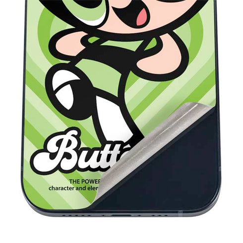 Cartoon Network Powerpuff Girls Buttercup Green Hearts iPhone 17 Pro Skin