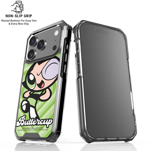 Cartoon Network Powerpuff Girls Buttercup Green Hearts iPhone 18 Pro Clear Case