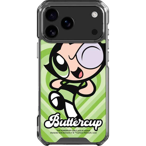 Cartoon Network Powerpuff Girls Buttercup Green Hearts iPhone 18 Pro Max Clear Case