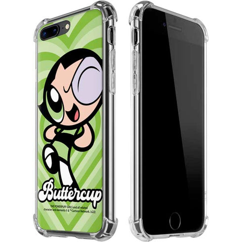 Cartoon Network Powerpuff Girls Buttercup Green Hearts iPhone Cases