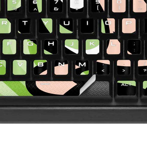 Cartoon Network Powerpuff Girls Buttercup Green Hearts K95 RGB PLATINUM Mechanical Gaming Keyboard Skin